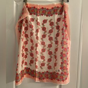 HELGA RS beautiful flower pink white scarf